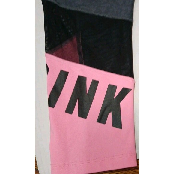 Victoria Secret Pink Ultimate High-waist Ankle Legging Gray Mesh Pink SZ-Large - Picture 15 of 16